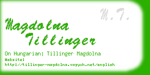 magdolna tillinger business card